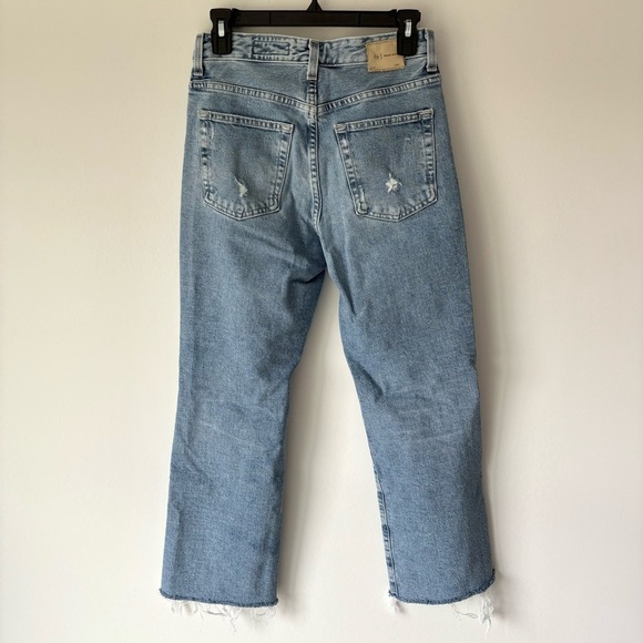 AG Adriano Goldschmied Kinsley High Rise Pop Crop Jeans Aged Denim 23 Years - Picture 11 of 16